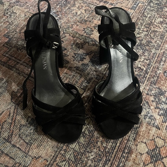 Stuart Weitzman Size 6 Suede Heeled Sandals - Picture 4 of 5